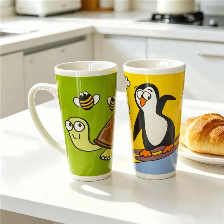 Tall V Shape Ceramic Mug 3